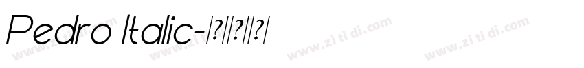 Pedro Italic字体转换